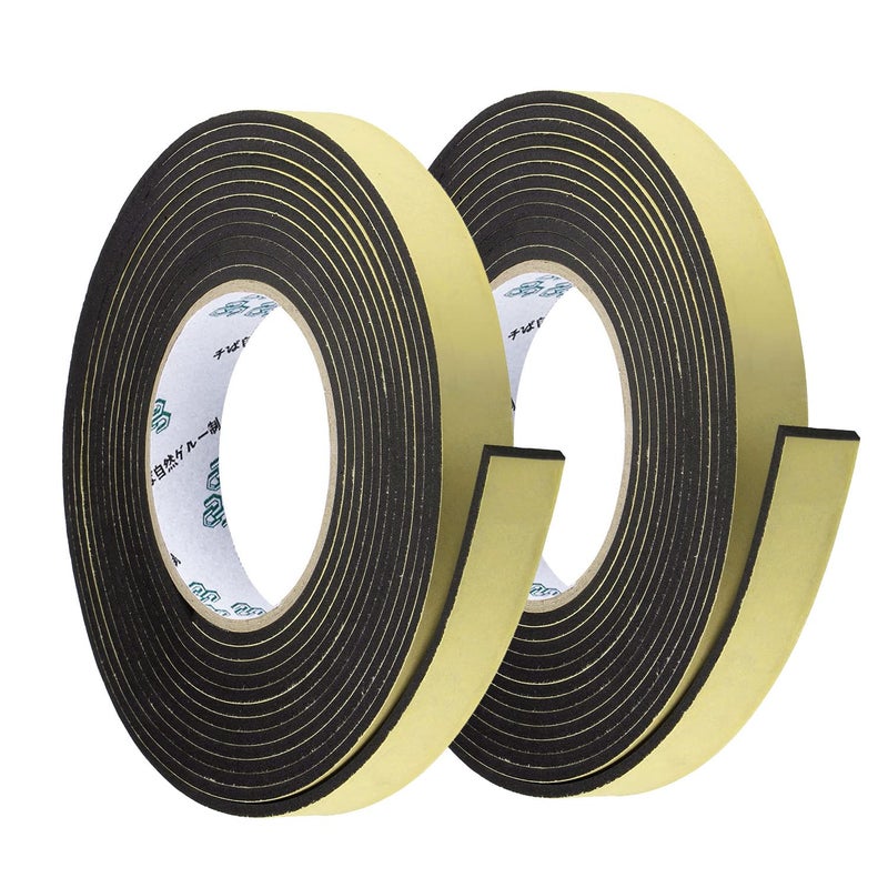 Allwin شريط لاصق لسيارات مكبر الصوت - عزل صوتي ومائي، حشوة رغوية، 2 مم سمك - 10 مم عرض - 66 قدم - Image 1